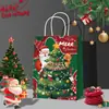 Nueva Bolsa de Regalo de Navidad Bolsa de Papel para Envolver Regalos Sorpresa Bolsa de Regalo para Fiesta Navideña Bolsa de Tote de Papel Kraft
