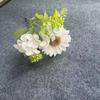 Fábrica de flores artificiais pequeno punho girassol lidar com grupo flor falsa atacado casamento mão segurando flor de seda cross-border decoração de casa simulação