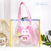 Bolsa de Mão Transparente de PVC Fofa para Meninas Bolsa Grande de Gelatina Tote Bolsa de Armazenamento para Viagem Bolsa de Compras