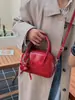Bolso de Mano Cuadrado Pequeño de un Solo Hombro Versátil Retro de Color Sólido Bolso Cruzado Bolso Boston de Gama Alta para Mujer Comercio Transfronterizo