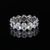 Anillo de simulación de perforación de plata S925 2020, anillo de diamantes con forma de huevo de paloma 5x7 para mujer, anillo transfronterizo europeo y americano.