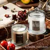 Vaso de Vidrio Transparente de Aspecto Elevado Contenedor para Velas Taza Vacía para Aromaterapia Portavelas Romántico Adornos Vaso de Vidrio Pulverizable Multicolor