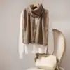 Novo Cachecol de Cashmere Quatro Lados 2025 para Homens e Mulheres no Outono e Inverno Cachecol/Xale Quente 100% Cashmere Puro