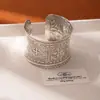 Pulseira Larga Exótica de Dunhuang para Mulheres, Pulseira de Braço de Ferro Estilo Étnico, Pulseira Estilo Dai, Acessórios de Pulseira para Fotos de Viagem