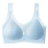 Sujetador de Seda Helada sin Costuras con Fragancia de Camelia Personalizado, Fresco y Transpirable para Verano, Sin Aros, Push-Up, Espalda Hermosa, Sujetador Fijo