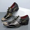 Sapatos Sociais Masculinos Populares da Amazon para Cruzamento de Fronteiras Tamanho Grande Casuais de Negócios Salto Grosso Sapatos de Couro da Moda Tendência para Homens 651203