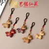 Llavero Colgante de Caballo del Zodiaco de Madera Artesanal Diseño Creativo DIY Colgante para Teléfono de Caballo