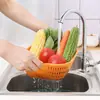 Cesta Drenadora de Doble Capa Juego de Seis Piezas para Uso Doméstico, Lavado de Verduras y Frutas, Filtrado de Agua, Cocina Sala de Estar Multifuncional Cesta de Almacenamiento para Frutas