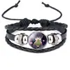 Suministro de joyería transfronteriza hoja fantasma pulsera de cuero hecha a mano para hombres y mujeres joyería de moda para impresión de figuras