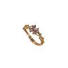 [Circón microincrustado de cobre] Anillo de trébol de cuatro hojas morado con explosiones transfronterizas, luz, diseño de nicho de lujo, sentido avanzado