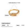 Moda Europea y Americana de Alta Gama Lujo Accesible Personalidad Nicho Único Versátil Anillo de Circonita Chapado en Oro Latón Micro-Incrustado Abierto Primavera y Verano