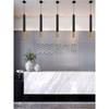 Lámpara de araña pequeña de barril largo con barra dorada negra LED, estilo nórdico, para mesa de comedor, recepción de hotel, cilíndrica, decorativa, de una sola línea, foco colgante.