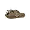 Pantuflas de Algodón Cálidas de Invierno para el Hogar Estilo Coreano Paso Cálido 2026 Plus Sensación de Dibujos Animados Poop Lunares Suela Gruesa Pantuflas de Felpa para Mujer