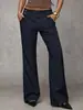 Pantalones de Pierna Ancha para Mujer de Cintura Alta Estilo Europeo y Americano Transfronterizos, Pantalones Largos Casuales Adelgazantes, Pantalones de Traje para Amazon