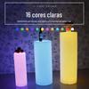 Lâmpada cilíndrica LED grande iluminação externa paisagem lâmpada de assoalho lâmpada de assoalho controle remoto colorido cilindro luminoso