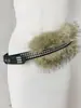 Cinto de strass com costura Mao Mao, cinto Mao Mao brilhante, novo Y2K, fivela de pino versátil, cinto de milho para garota popular