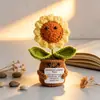 Flores de Hilo Tejidas a Mano Estilo Nuevo Transfronterizo Nomeolvides Plantas en Maceta Tarjetas Positivas Creativas Macetas de Energía Positiva