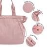 Bolsa de lona para mujer estilo coreano de hombro plisada con cordón bolsa de lona fresca artística color sólido portátil cruzada casual para mujer