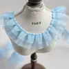 Gasa de nieve de doble capa de 4 cm de ancho con encaje plisado para combinar con todo tipo de prendas, puños, cuello, abanico, almohada, falda de muñeca, decoración