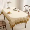 Mantel Modelo Nuevo 2025: Impermeable, Resistente al Aceite, Sin Lavado, Resistente al Calor, Rectangular, Lujoso y de Gama Alta para Sala de Estar y Mesa de Comedor