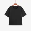 Camiseta Versátil de Manga Curta com Gola Redonda Plus Size Feminina, Blusa Feminina, Outono 2026, Malha Casual Solta para Mulheres Plus Size, 23750