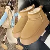 Botas de neve femininas, com sola grossa, inverno 2026, modernas e populares, forradas com fleece e espessadas, botas curtas, sapatos de algodão versáteis e quentes