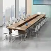 Mesa de conferencias plegable Saint-Lee, simple y moderna, modular y móvil, adecuada para capacitación, mesas y sillas largas, instituciones educativas y entornos de aprendizaje