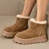 Terciopelo plus 2026 petite Birkenstock talla grande de moda botas de nieve engrosadas mujer suela gruesa botas cortas nuevas temporada de otoño e invierno aumento de altura