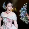 Grampo de Pato Estilo Liu Yifei com Mosquitinho 2025 Novo Grampo de Flor Artificial Acessórios de Cabelo para Foto de Noiva
