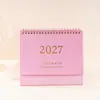 Novo Calendário 2027 Simples e Fresco Ornamento de Mesa Criativo Planejador Versão em Inglês Calendário