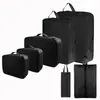 Bolsas de Almacenamiento de Viaje de Tela de Memoria Imitación de Explosiones Transfronterizas Set de 6 Piezas Traje Bolsa de Almacenamiento Sub-paquete Ropa Equipaje Bolsa de Viaje