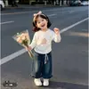 Nova coleção de primavera e outono: Novas calças jeans largas casuais, estilo floresta, estilo coreano retrô, versáteis, macias, para meninas