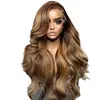 Peluca de comercio exterior moda europea y americana encaje frontal parcial cabello rizado de onda grande África caliente encaje frontal 13*4 peluca