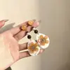 Pendientes de flor amarilla dopamina de verano, nuevos pendientes de flor de concha de inspiración étnica estilo chino, accesorios de moda para mujer