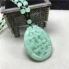 Nova corrente de suéter de segurança de jade verde claro estilo étnico pingente de repolho colar de calcedônia masculino e feminino presente de atividade atacado