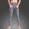 Calças longas de outono masculinas algodão puro peça única calças quentes masculinas calças de fio fino cueca de algodão e lã solta leggings de cintura alta primavera e outono