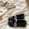 Zapatos de mujer de corte bajo, estilo brisa suave de noche, modernos y elegantes, colección otoño 2026, punta redonda, adecuados para faldas, zapatos Mary Jane de cuero planos