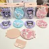 Lindo Peine Espejo Plegable con Forma de Fresa de Kuromi y My Melody, Espejo de Maquillaje Cinnamoroll de Color Macarrón - Premio