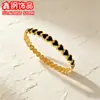 Pulsera de acero inoxidable más vendida para mujer, pulsera de alta gama chapada en oro con forma de corazón, joyería de pulsera de acero de titanio de lujo ligero con goteo de aceite