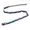 Pulsera colorida de acero inoxidable acero titanio galvanizado endurecido accesorios de pulsera para niña accesorios de joyería para hombre pulsera para pareja