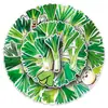 50 Adesivos de Cebolinha, Desenho Animado de Vegetal Verde Comida Criativa Impermeável Decoração Geladeira Lancheira Caderno Adesivos Atacado