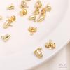 Bolsa de Oro Claro de 14K Color Dorado Real Tapón de Bala con Conservación de Color con Anillo Pendiente Mariposa con Anillo Colgante Accesorios para Pendientes Hechos a Mano DIY