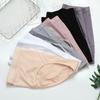 Ropa interior de algodón de color sólido para mujer, simple para estudiante, alta elasticidad, cómoda, transpirable, levanta glúteos, calzones de talla grande de talle medio