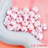 Serie Rosa Perlas de Cerámica Forma de Seta Concha Flor Perlas Forma de Flor Accesorios para Pulsera Collar DIY Hecho a Mano