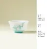 Taza de Té Redonda de Hielo de Jade Ino Kaisong, Taza de Degustación Blanca China de Pared Delgada, Taza con Aroma a Orquídea Pintada a Mano, Taza de Degustación