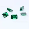 Zirconio Verde Corte Facetado Rectangular de 5A 3*5-10*14mm Octagonal Pequeño Plano Incrustado Joyería Piedra Suelta