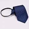 Corbata formal de negocios con cremallera para hombre, estilo coreano, profesional, decorativa, sin nudo, azul, negro y rojo, fácil de poner y quitar.