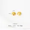 Color Fuerte Mate Retención de Color Oro Arena DIY Amarillo Cuenta de la Fortuna, Cuenta de Transferencia con el Carácter para Bendición, Cuenta Espaciadora para Pulsera y Collar para Mujeres