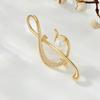 Broche de Nota Musical Creativo de Moda Lujo Ligero de Alta Gama Accesorios para Chaqueta de Traje Ramillete Nuevo Elegante Exquisito Pin Mujer