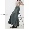 Saia Jeans Vintage Feminina Cintura Alta Verão plus size Emagrecedora para garotas cheinhas Formato Pera Saia Midi de Roda Saia Peixe